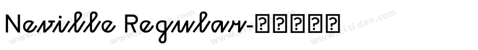 Neville Regular字体转换